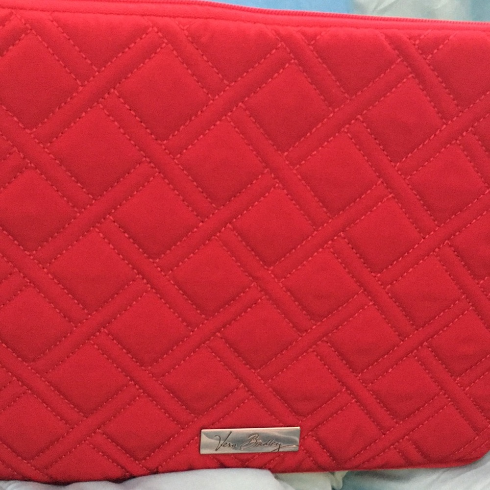 Vera Bradley Tablet Case red quilted.